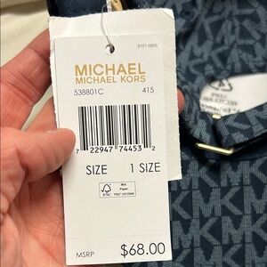 Michael Kors Navy Monogrammed Hat